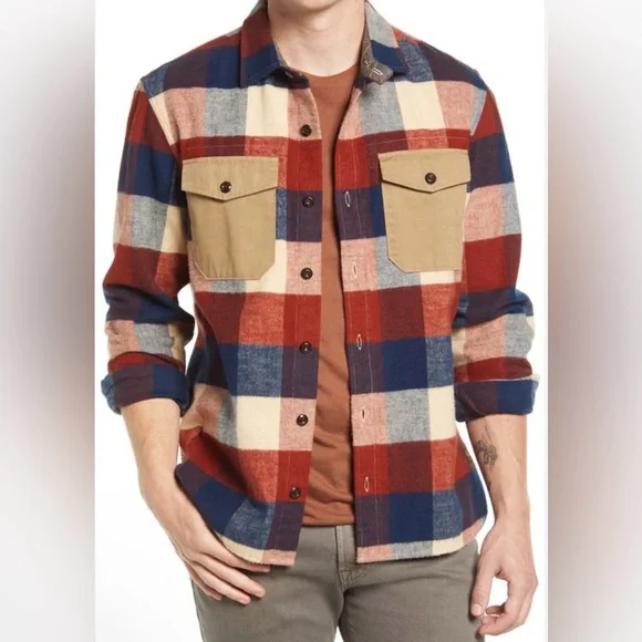 Todd Snyder & LL Bean Chamois Tan Plaid Shirt NWOT Soft Portuguese Flannel - Picture 3 of 12